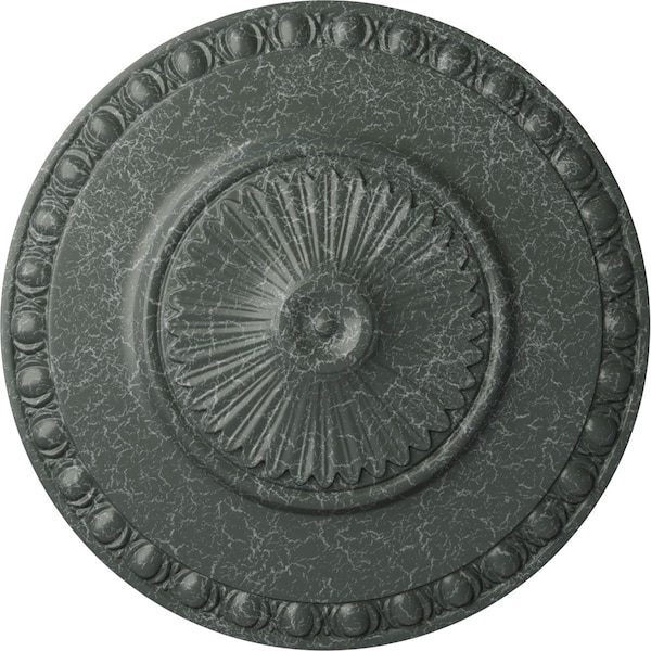 Ekena Millwork Lyon Ceiling Medallion (Fits Canopies up to 3 5/8"), 23 1/2"OD x 3 1/4"P, Athenian Green Crackle CM23LYAGC - main